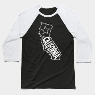 California (White Graphic) Baseball T-Shirt